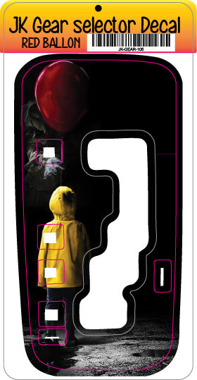 Red Ballon JK Shifter decal