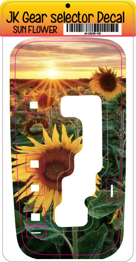 Sunflowers JK Shifter decal