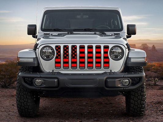 Red and Black Flag grill insert 003