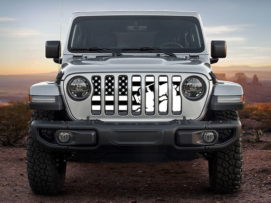 Black and White Crawler Flag grill insert
