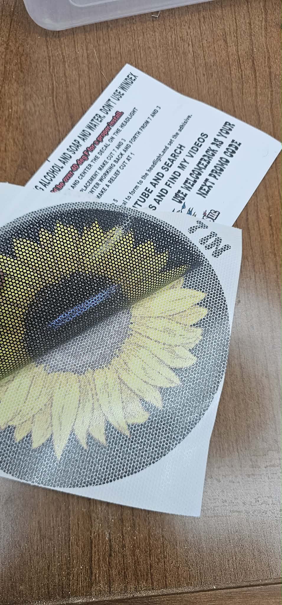 Northern lights eyes for a round headlight decal 65