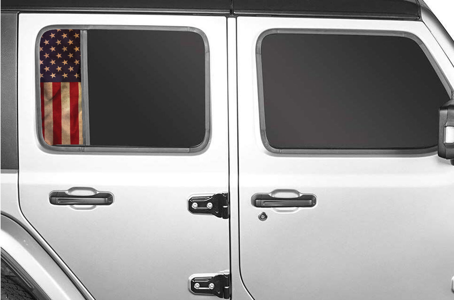 Side door window decal American Flag 169