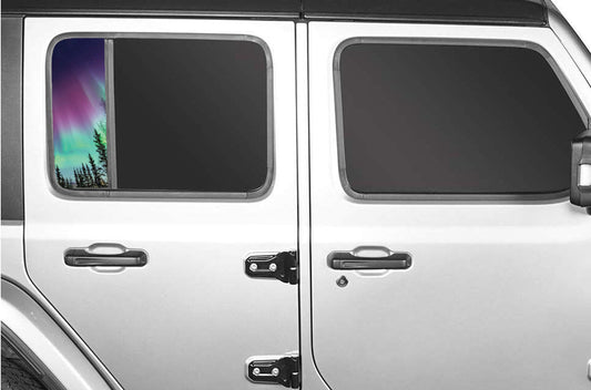 Side door window aurora borealis 167