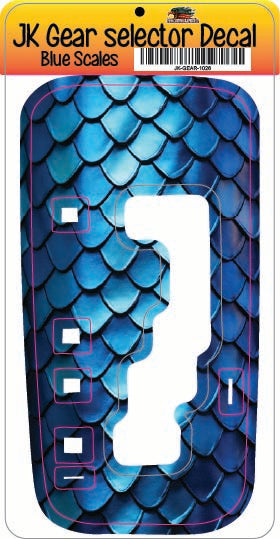 Blue Scales JK Shifter decal