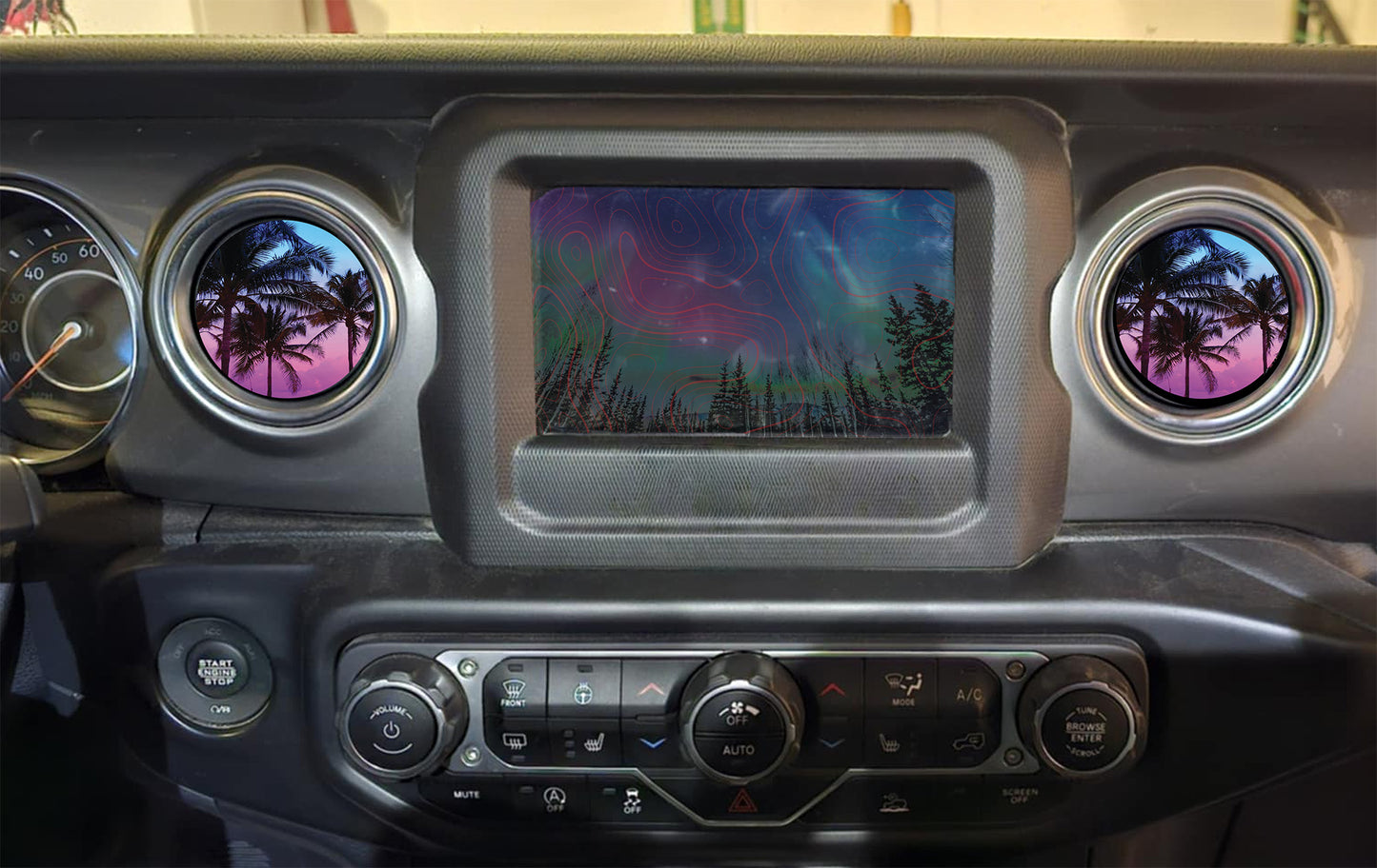 Inside vent decals PALM TREE ISLAND