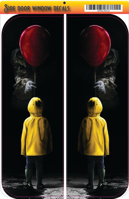 Side door window red ballon