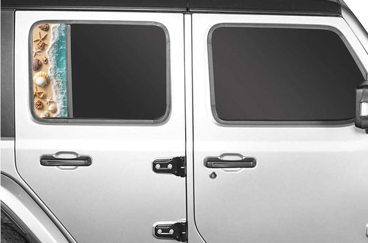 Side door window decal sea shells 196
