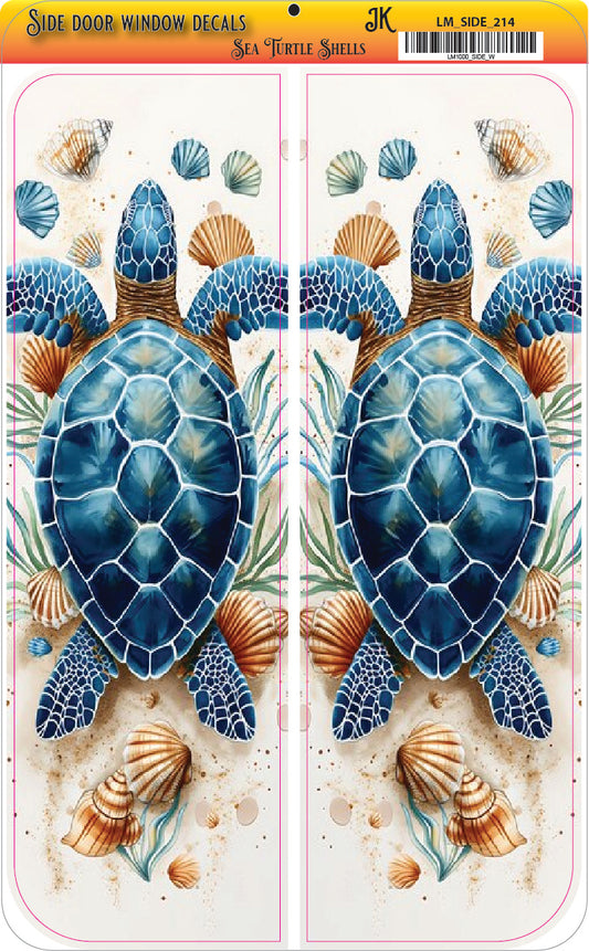 Sea turtle with shells