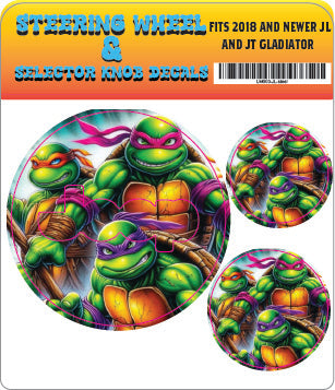 Steering wheel decal Teenage Turtles 1