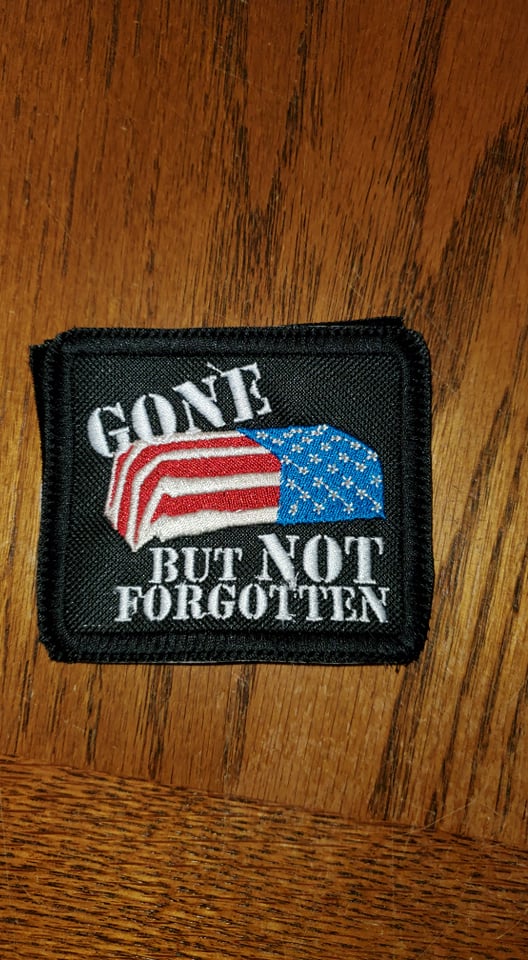 Gone but not forgotten motorcycle vest patch