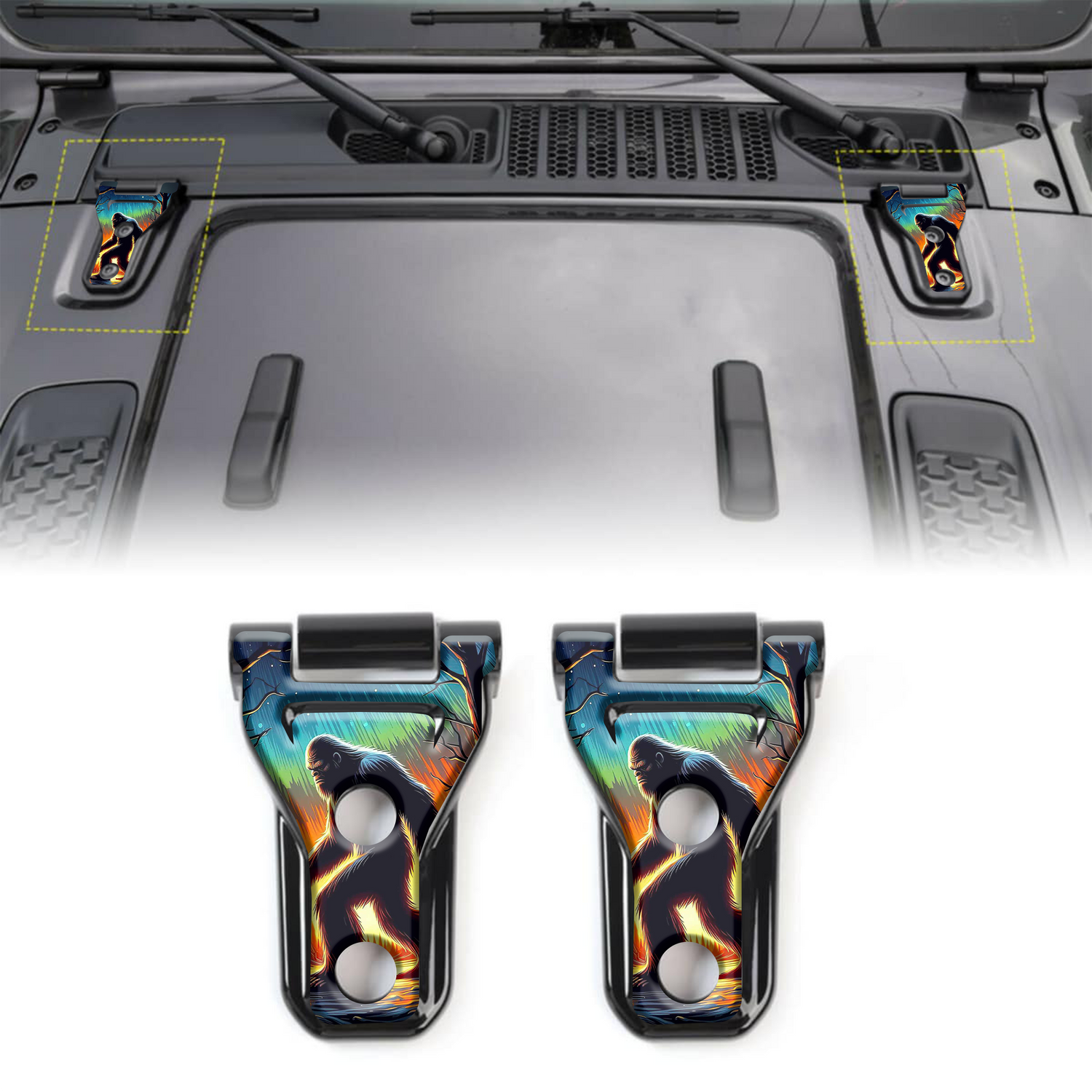 Hood Hinge overlay decals