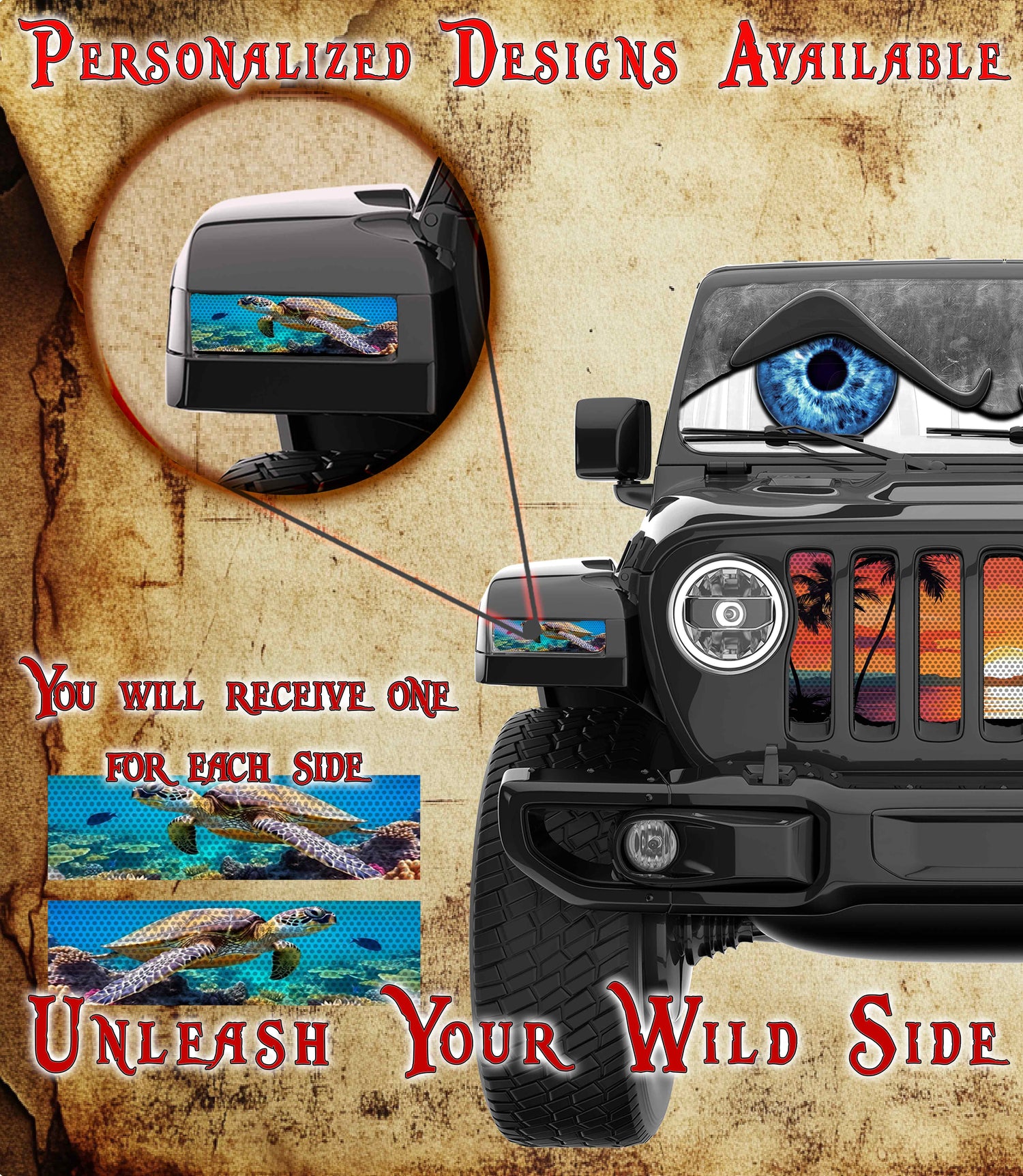 Wrangler Gladiator Turn signal decal