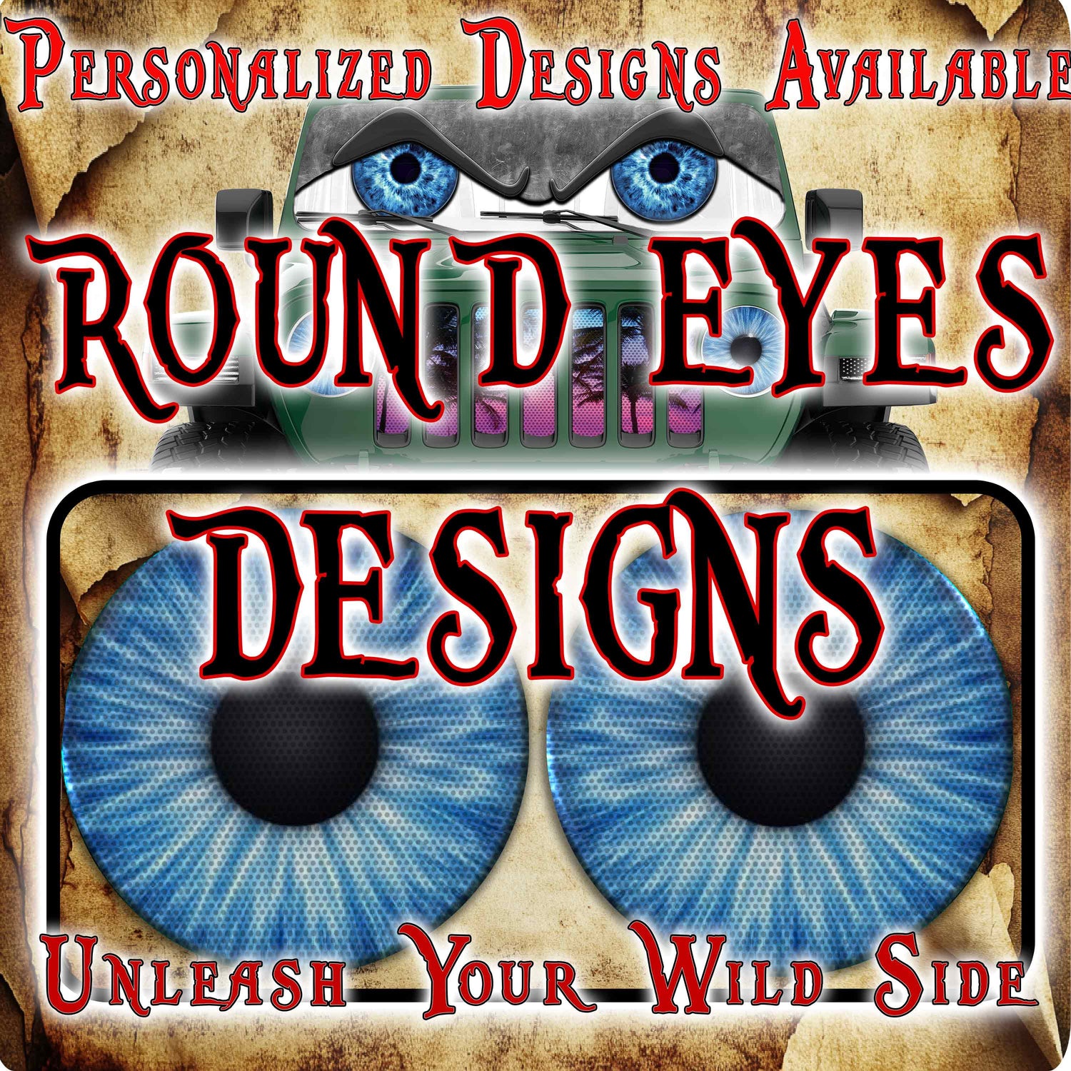 Headlight round eyes