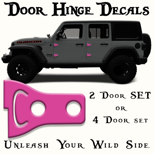 Pink print Door hinge decals 24