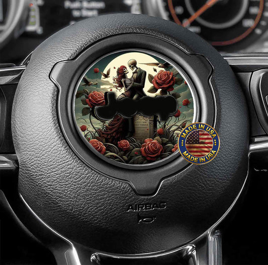 Steering wheel decal Death do us part 180