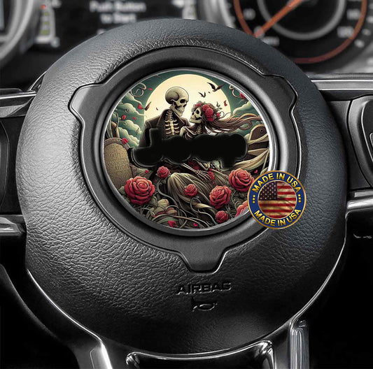 Steering wheel decal Death do us part 179