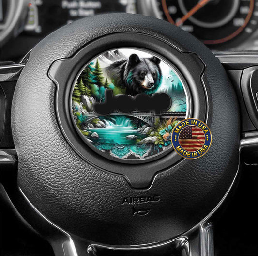 Steering wheel decal Bear 156