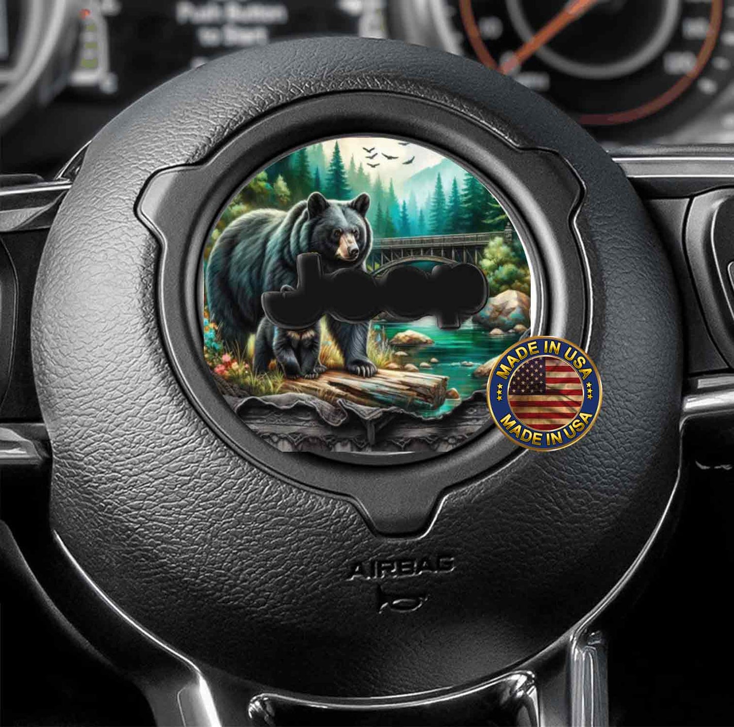Steering wheel decal Bear 155