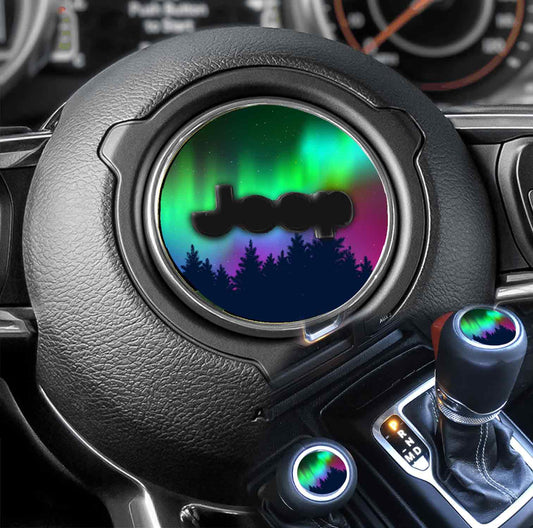 Steering wheel decal Northen lights 135