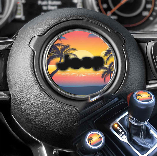 Steering wheel decal Beach 196