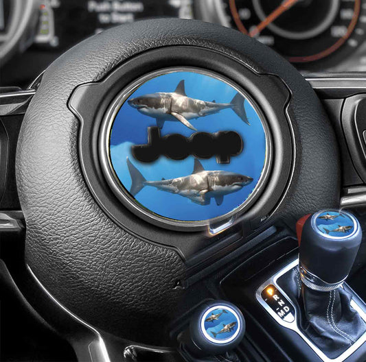 Steering wheel decal Sharks 204