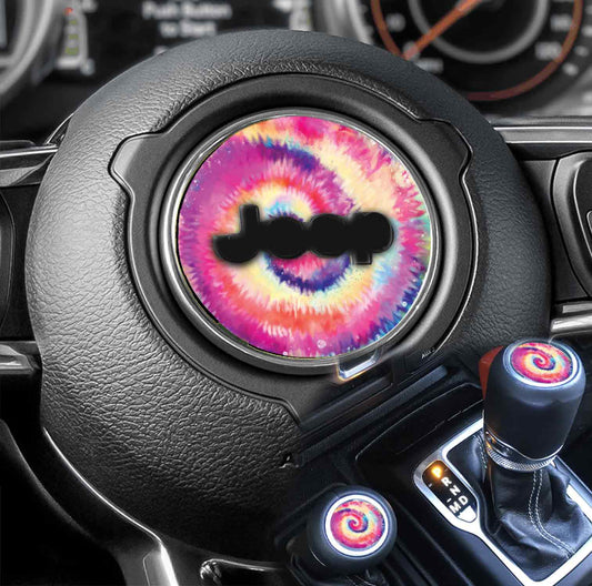 Steering wheel decal tie dye 207