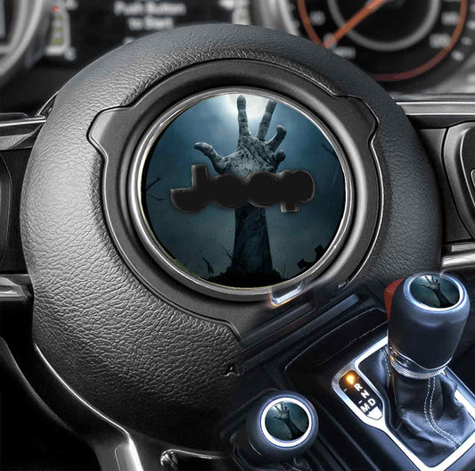 Steering wheel decal Zombie hand 209