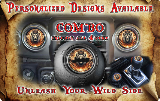 Steering wheel decal Lion 220
