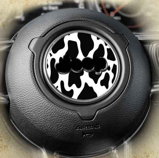 Steering wheel decal Cow print 145
