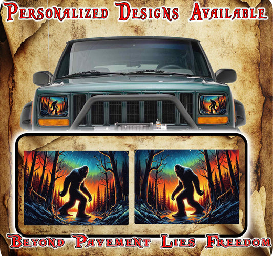 Bigfoot Eye decals for YJ or XJ 5x7 headlights