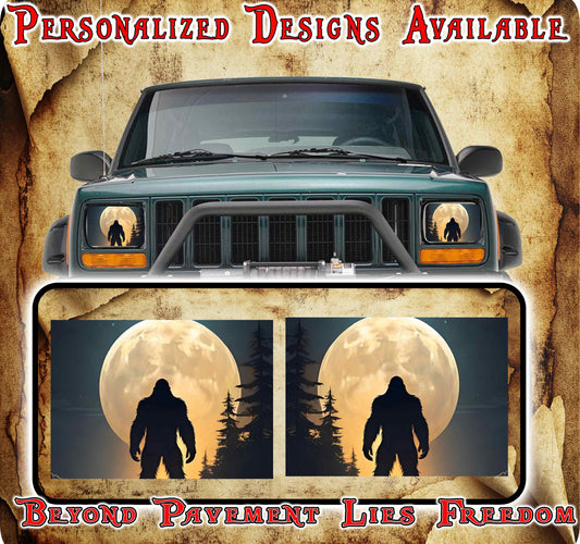 Bigfoot Eye decals for YJ or XJ 5x7 headlights