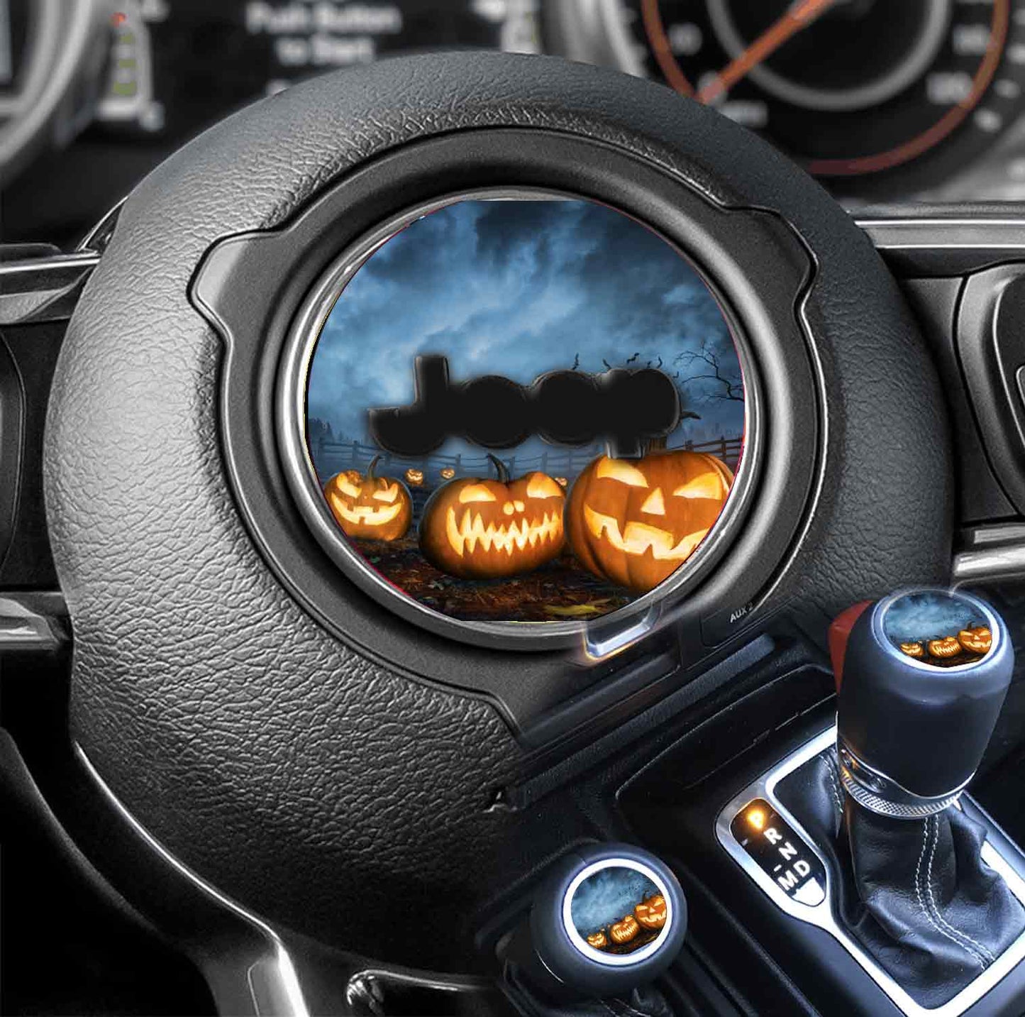 Steering wheel decal pumpkin patch 124