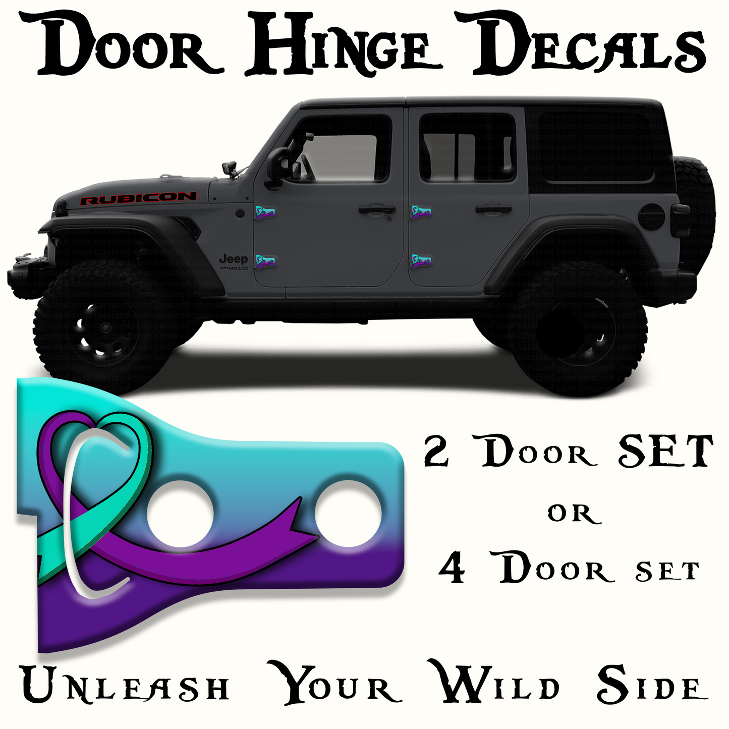 Suicide awareness  Door hinge decals 62