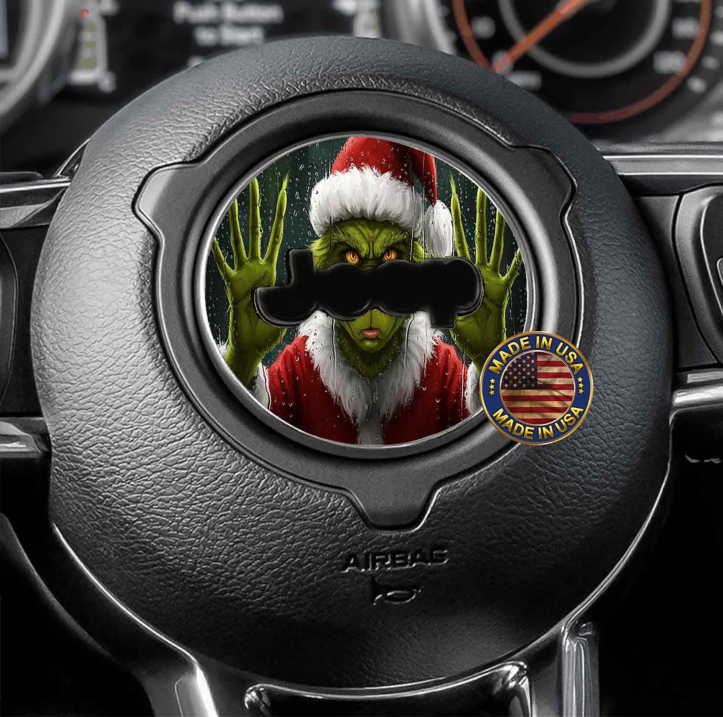 Steering wheel decal Grinch 115