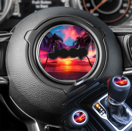 Steering wheel decal beach 125