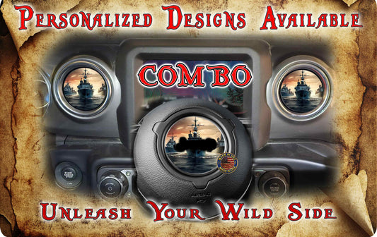 Navy Steering wheel decal 126