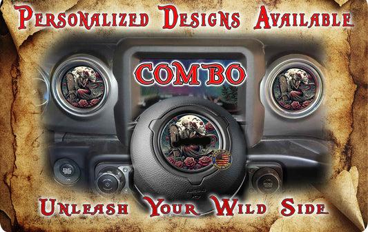 Steering wheel decal Death do us part 181