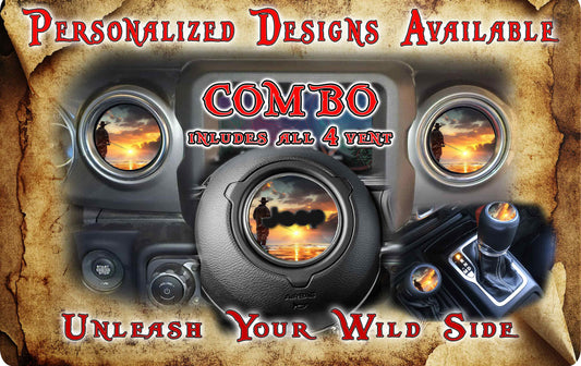 Steering wheel decal fishing 111