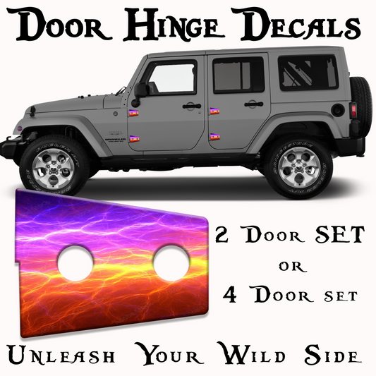 JK Purple lighting door hinge decal 18