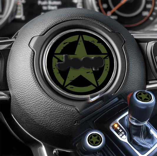 Steering wheel decal Oscar mike star 225