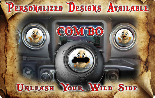 Steering wheel decal Duck 2 decal