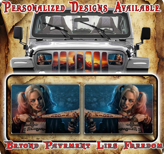 cat Eye decals for YJ or 5x7 headlights