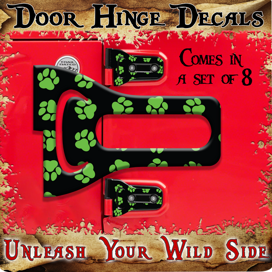 Paw prints Door hinge decals 4