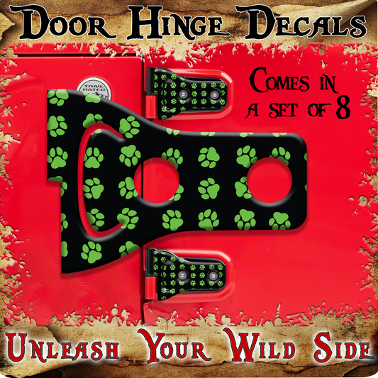 Paw prints Door hinge decals 4