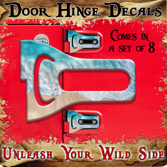 Beach Door hinge decals 6