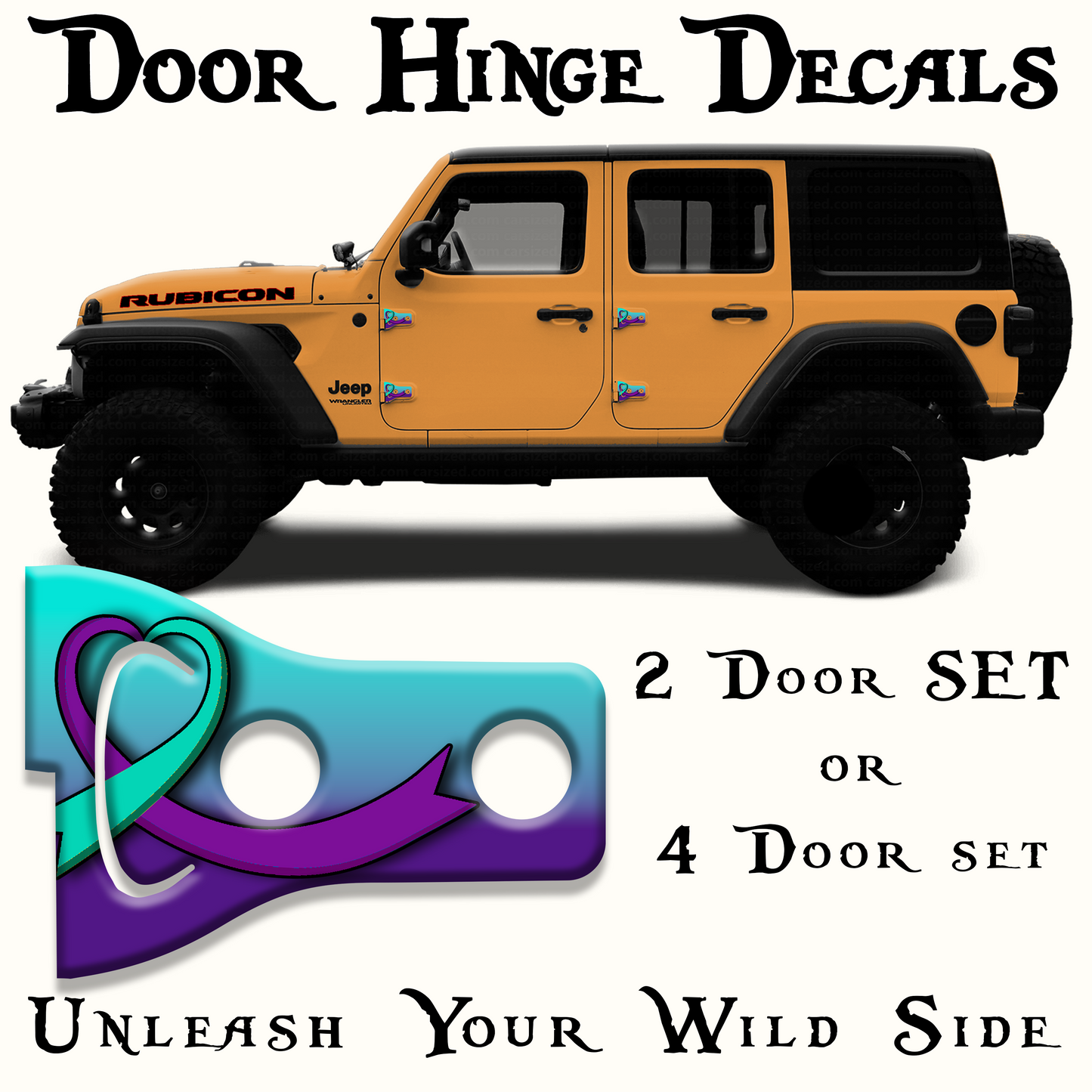 Suicide awareness  Door hinge decals 62