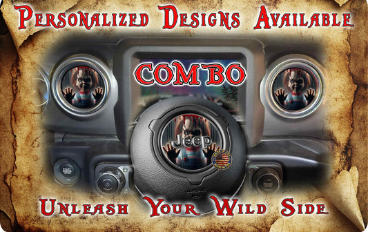 Steering wheel decal chucky 137