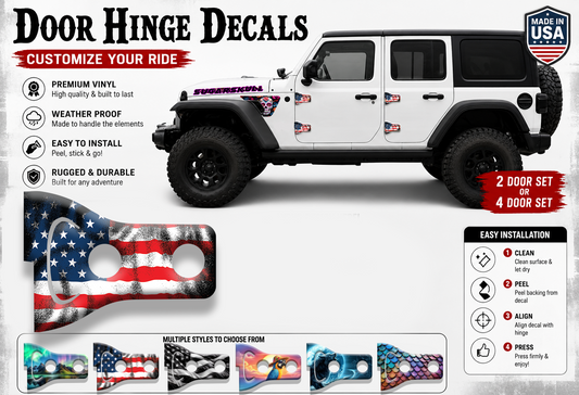 American flag Door hinge decals 82