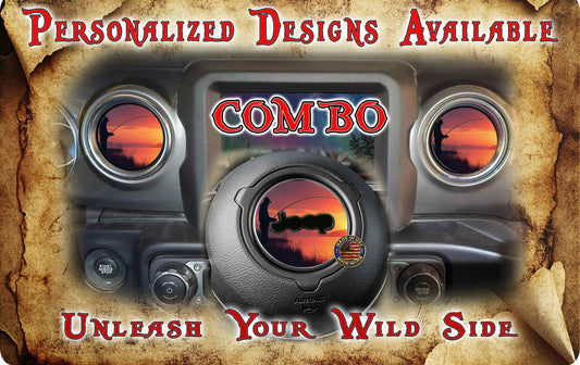 Steering wheel decal fishing 232