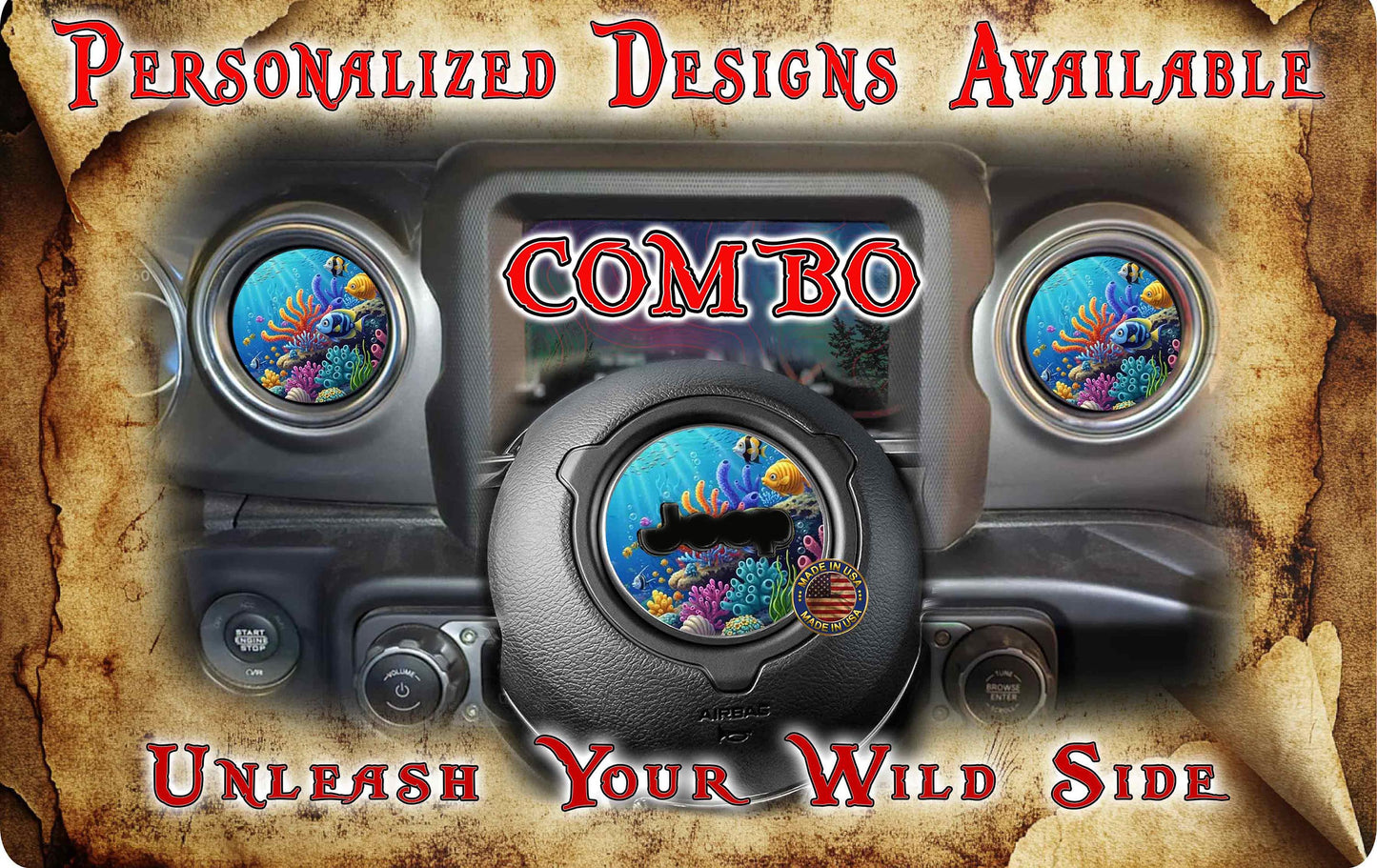 Steering wheel decal reef life 134